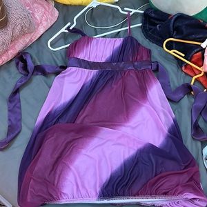 kids purple speghetti strap dress
